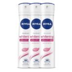 NIVEA Unisex Whitening Smooth Skin Fresh Scent Deodorant Spray For , 150Ml (Pack Of 3) - Fast UK Delivery