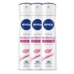 NIVEA Unisex Whitening Smooth Skin Fresh Scent Deodorant Spray For , 150Ml (Pack Of 3) - Fast UK Delivery