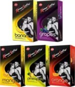 Kamasutra Lovers Combo With Exciting Flavours Condom (Pack of 5, 50S) - Fast UK Delivery
