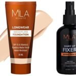 MILA Beaute Makeup Fixer |Makeup Setting Spray | Dermatalogically Tested 75ml Longwear Weightless Foundation | Flawless Matte Finish | Shade - (101 Classic Ivory, 30ml) - Fast UK Delivery