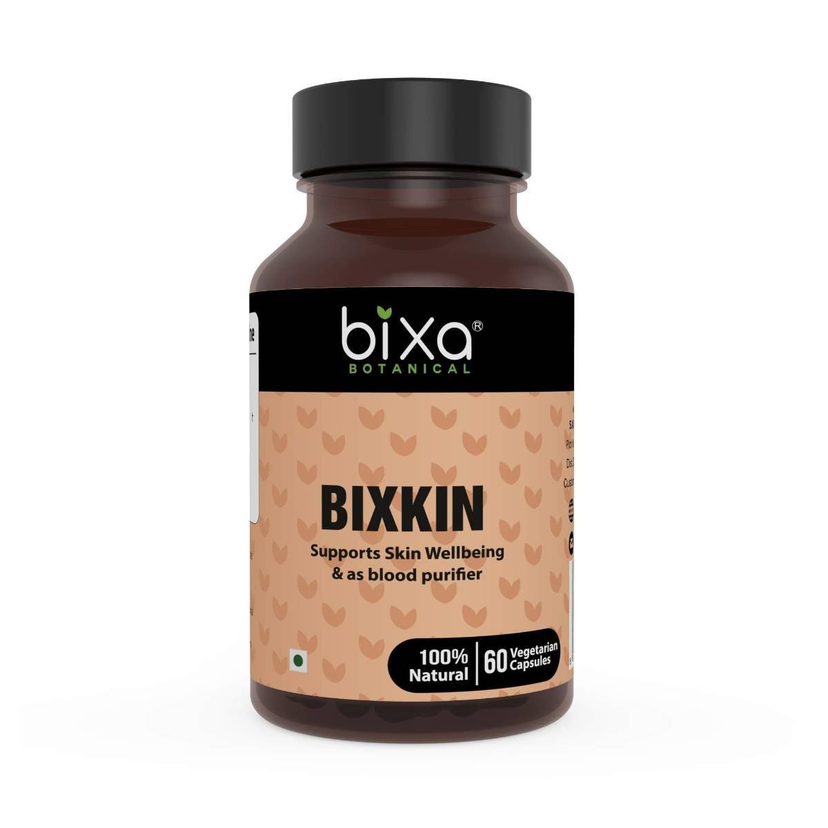 uk61dio6sIRdL-1-1.jpg Bixa Botanical Bixkin Capsules for Healthy Skin Neem Extract Blood Purifier Medicine 60 Veg Capsules (450mg) Pack of 1 - Image 1