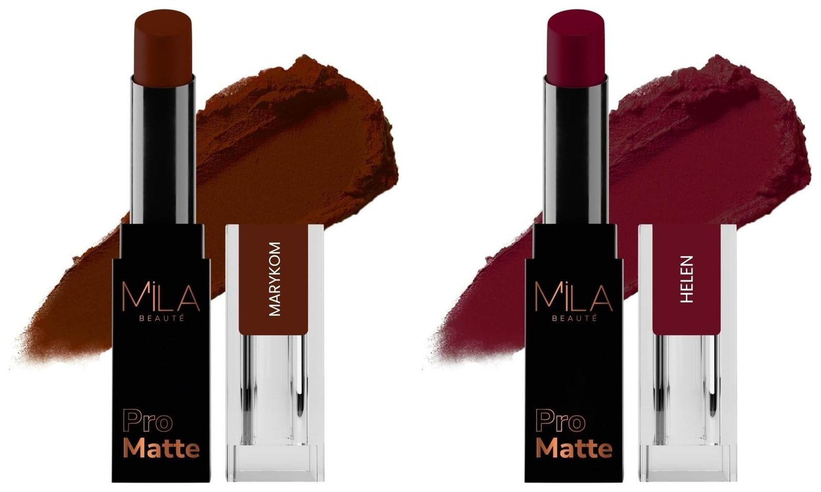 uk61dnWgxTynL-1-1.jpg MILA Beaute Pro Matte Lipstick | Creamy Matte Lipstick | Shade - Helen, 4.2g Pro Matte Lipstick | Creamy Matte Lipstick | Shade - Marykom, 4.2g - Fast UK Delivery - Image 1
