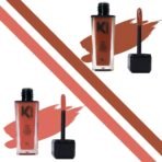 KINDED Lip Eye and Cheek Tint Combo for Women Girls Longlasting Moisturizing Vitamin E Liquid Lip Colour Lipstick Eyeshadow Blush (Matte Finish, Brown Temptation & Perfect Nude, 9 ml each) - Fast UK Delivery