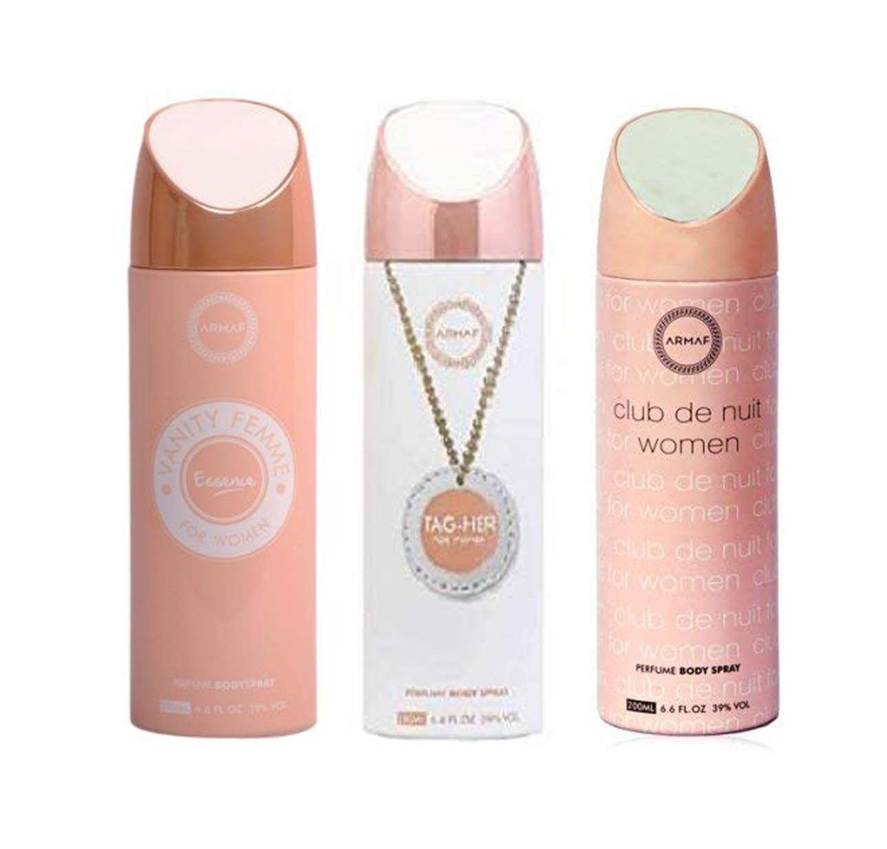 uk61dzmJEvWDL-1-1.jpg ARMAF Club De nuit Women + Tag Her & Vanity Femme Essence Deodorant Spray, 200 ml, Pack of 3 - Fast UK Delivery - Image 1