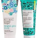 Aroma Magic Mineral Glow Scrub, 100ml & Aloe Vera Sun Screen Gel, 100ml Combo - Fast UK Delivery