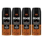 Axe Recharge Long Lasting Deodorant Bodyspray For Men 150 ml, Pack of 4 - Fast UK Delivery