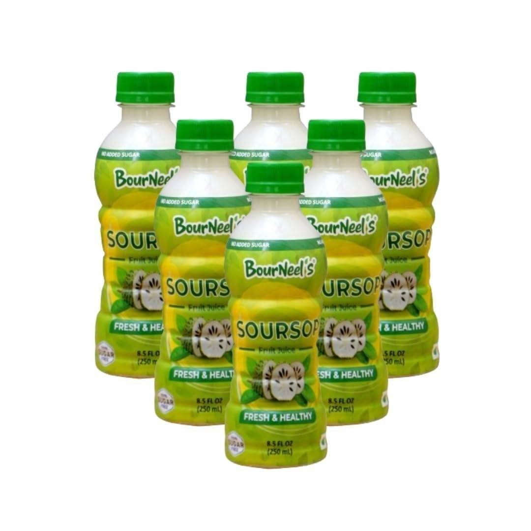 uk61eXmIls29L-1-1.jpg BourNeel's Soursop Sugar Free Fruit Juice 250ml Pack of 6 | No Added Sugar | Graviola Laxman Phal Fruit Pulpy Juice Drink | High Vitamin C | - Fast UK Delivery - Image 1