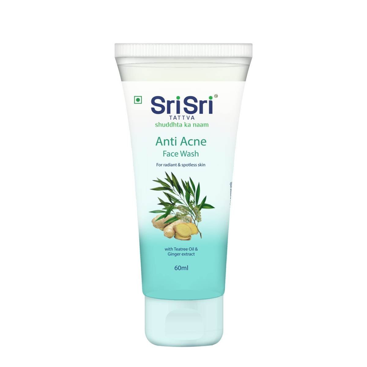 uk61er5BHo2sL.jpg Sri Sri TATTVA shuddhta ka naam Men's and Women's Anti Acne Face Wash, Controls Blackheads Whiteheads & Lighten Blemishes - Purifying Face Cleanser, 60ml -Pack of 2 - Fast UK Delivery - Image 1
