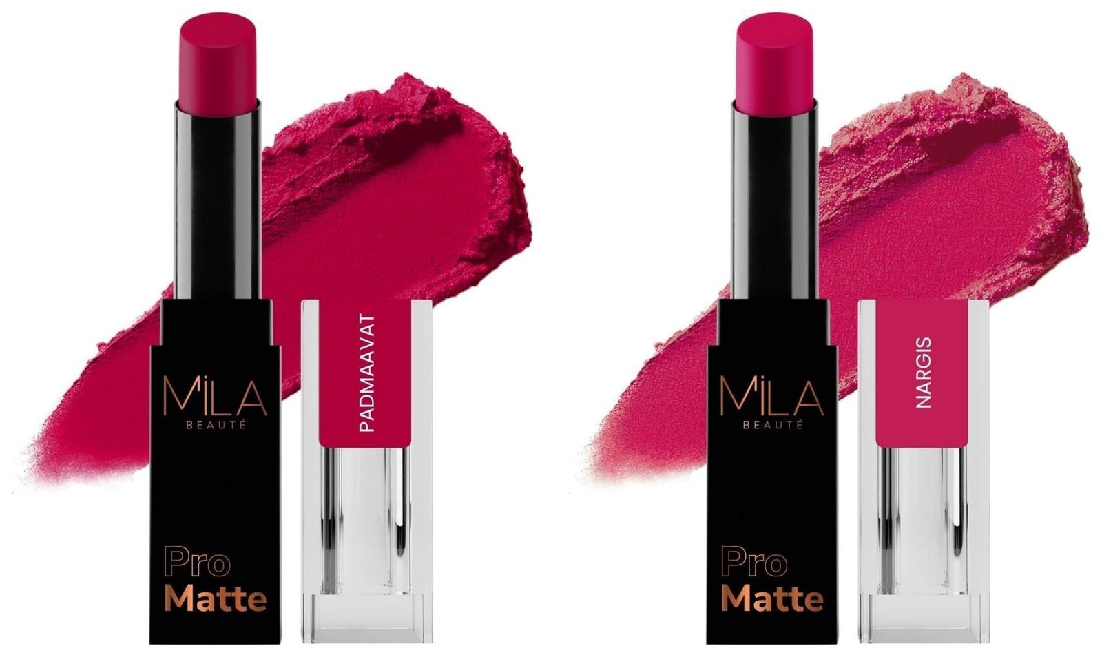 uk61f5do9up8L-1-1.jpg MILA Beaute Pro Matte Lipstick | Creamy Matte Lipstick | Shade - Nargis, 4.2g Pro Matte Lipstick | Creamy Matte Lipstick | Shade - Padmaavat, 4.2g - Fast UK Delivery - Image 1