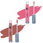 KINDED Liquid Lip Colour Vitamin E Enriched No Transfer Waterproof Long Stay Lipsticks Lip Gloss Set for Girls Women (Pack of 2, 6 ml each, Matte Finish, Shades Barbie Pink & Rust Crust) - Fast UK Delivery
