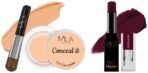 MILA Beaute Pro Matte Lipstick | Shade - Noorjahan, 4.2g Conceal It Pot Concealer For Face Makeup | Shade - (Medium Beige, 4g) - Fast UK Delivery