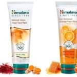 Himalaya Natural Glow Kesar Face Pack, 100g & Himalaya Tan Removal Orange Face Wash, 100ml - Fast UK Delivery