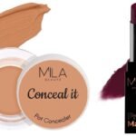 MILA Beaute Pro Matte Lipstick | Shade - Noorjahan, 4.2g Conceal It Pot Concealer For Face Makeup | Shade - (Rose Beige, 4g) - Fast UK Delivery