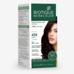 Biotique Herbcolor Conditioning Hair Colour l Ammonia Free Hair Color l 9 Organic Herbal Extracts l Natural and Healthy Shine l 50g + 110ml| Brown 4N (Pack of 1) - Fast UK Delivery