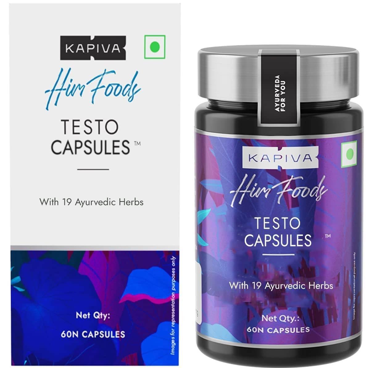 uk61gPM6-9NL-1.jpg Kapiva Testo Capsules - 19 Ayurvedic Herbs for Daily Wellness and Strength | Shilajit, Safed Musli and Akarkara (60 Capsules) - Fast UK Delivery - Image 1