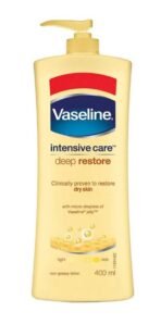 Vaseline Intensive Care Deep Restore Body Lotion, 400ml Bottle - Fast UK Delivery