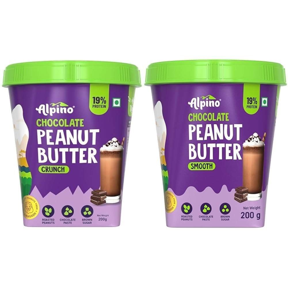 uk61gr2xxrfzL-1.jpg Alpino Peanut Butter crunch & smooth - 200 gm each combo - Fast UK Delivery - Image 1