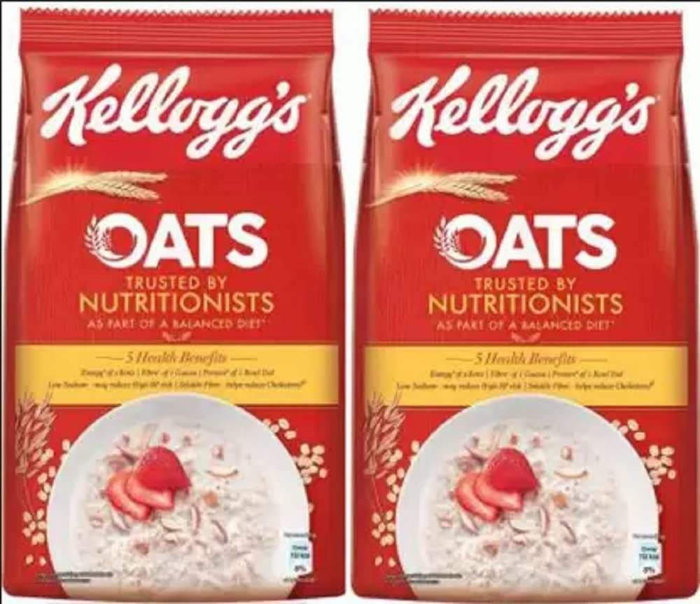uk61hIYr1KGL-1.jpg Kellogg's OATS 400 GRAMS (200g *2) (400 g, Vacuum Pack, Pack of 2) - Fast UK Delivery - Image 1