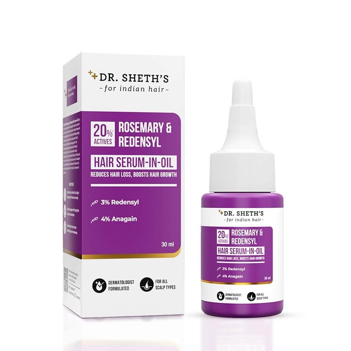 uk61hQz4c0O7L-1-1.jpg Dr. Sheth's Rosemary & Redensyl Hair Serum-In-Oil|Boosts Hair Growth & Reduce Hair Fall| With 20% Hair Growth Actives 3% Redensyl,4% Anagain,Rosemary Oil,Caffeine & Peptides,50G|For Men & Women|30 Ml - Fast UK Delivery - Image 1