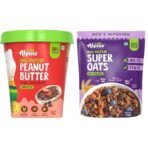 ALPINO High Protein Dark Chocolate Peanut Butter Smooth 1kg & ALPINO High Protein Super Rolled Oats Chocolate 1kg - Fast UK Delivery