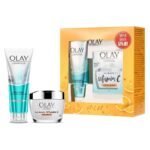 Olay Vitamin C Kit for 2X Glow | Vitamin C Cream with Free Cleanser l Even Glow and Smooth Texturee | With Niacinamide l Normal, Oily, Dry & Combination Skin l Parabens & Sulphate free | Pack of 2 - Fast UK Delivery