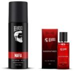 BEARDO Unisex Fragrance Combo | Mafia Perfume Lavender Scent Body Spray 120Ml & Godfather Perfume 50Ml (Set Of 2) - Fast UK Delivery