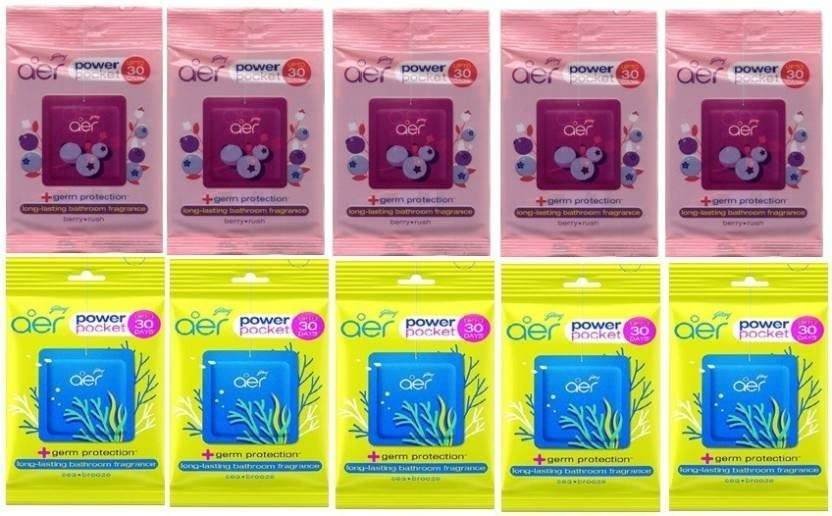 uk61i-8gLVSL-1.jpg Godrej Aer Pocket Berry Rush (5x1), Sea Brezze (5x1) (Total 10 units) - Fast UK Delivery - Image 1
