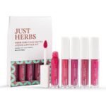 Just Herbs Ayurvedic Liquid Lipstick Kit Set of 5 with Long Lasting, Hydrating & Lightweight Lip Colour, Full Size - Paraben & Silicon Free - 10 ml (Brights & Pinks) - Fast UK Delivery