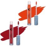 KINDED Liquid Lip Colour Vitamin E Enriched No Transfer Waterproof Long Stay Lipsticks Lip Gloss Set for Girls Women (Pack of 2, 6 ml each, Matte Finish, Shades Sangria Orange & More Maroon) - Fast UK Delivery