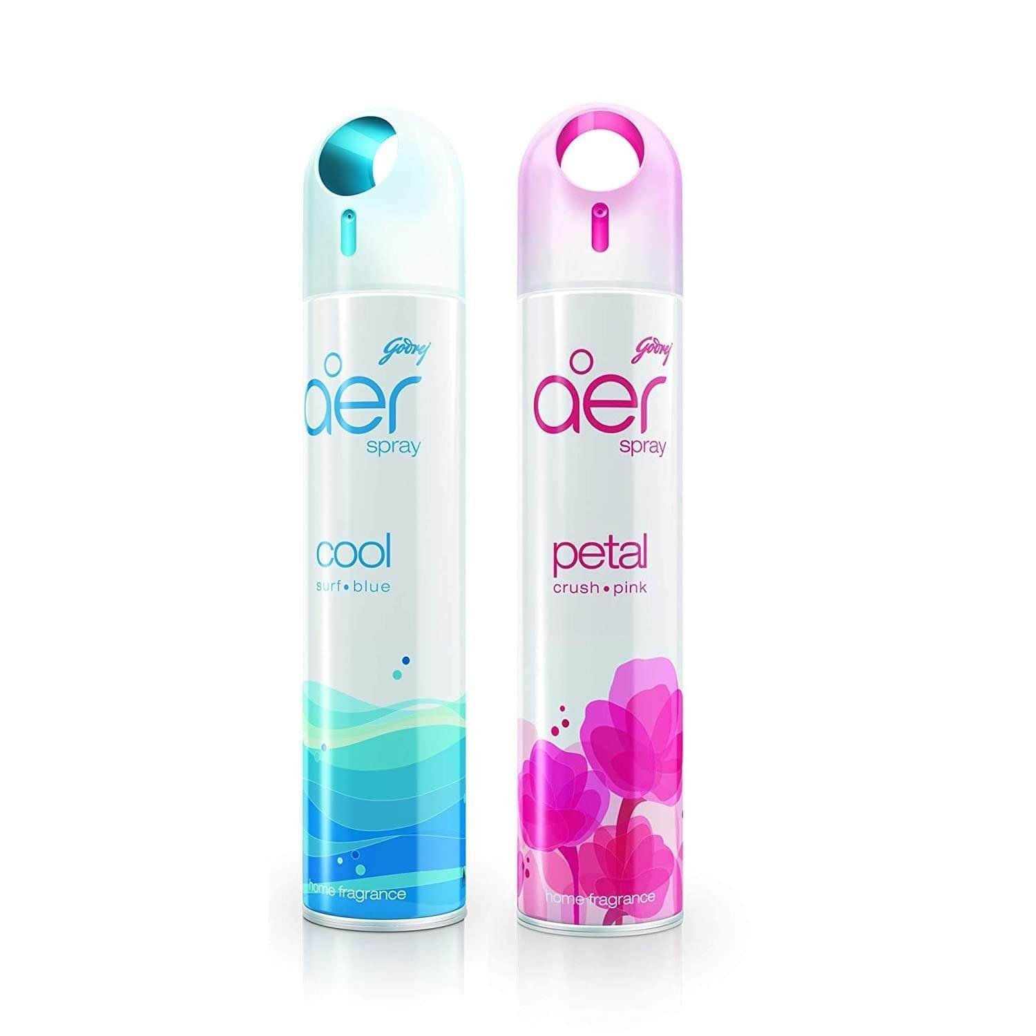 uk61iJdVndESL-1-1.jpg Godrej aer spray, Air Freshener for Home & Office - Cool Surf Blue & Petal Crush Pink | Long-Lasting Fragrance | Pack of 2 (240 ml each) - Fast UK Delivery - Image 1