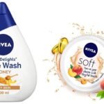 Nivea Soft Light Moisturizer Cream, Playful Peach, With Vitamin E & Jojoba Oil For Face, H&s & Body 100 Ml&Nivea Women Face Wash For Dry Skin, Milk Delights Honey, 100ml - Fast UK Delivery