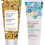 Aroma Magic Mineral Glow Scrub, 100ml and Aroma Magic Sunscreen Sun Block Cream, SPF 30, 50ml - Fast UK Delivery