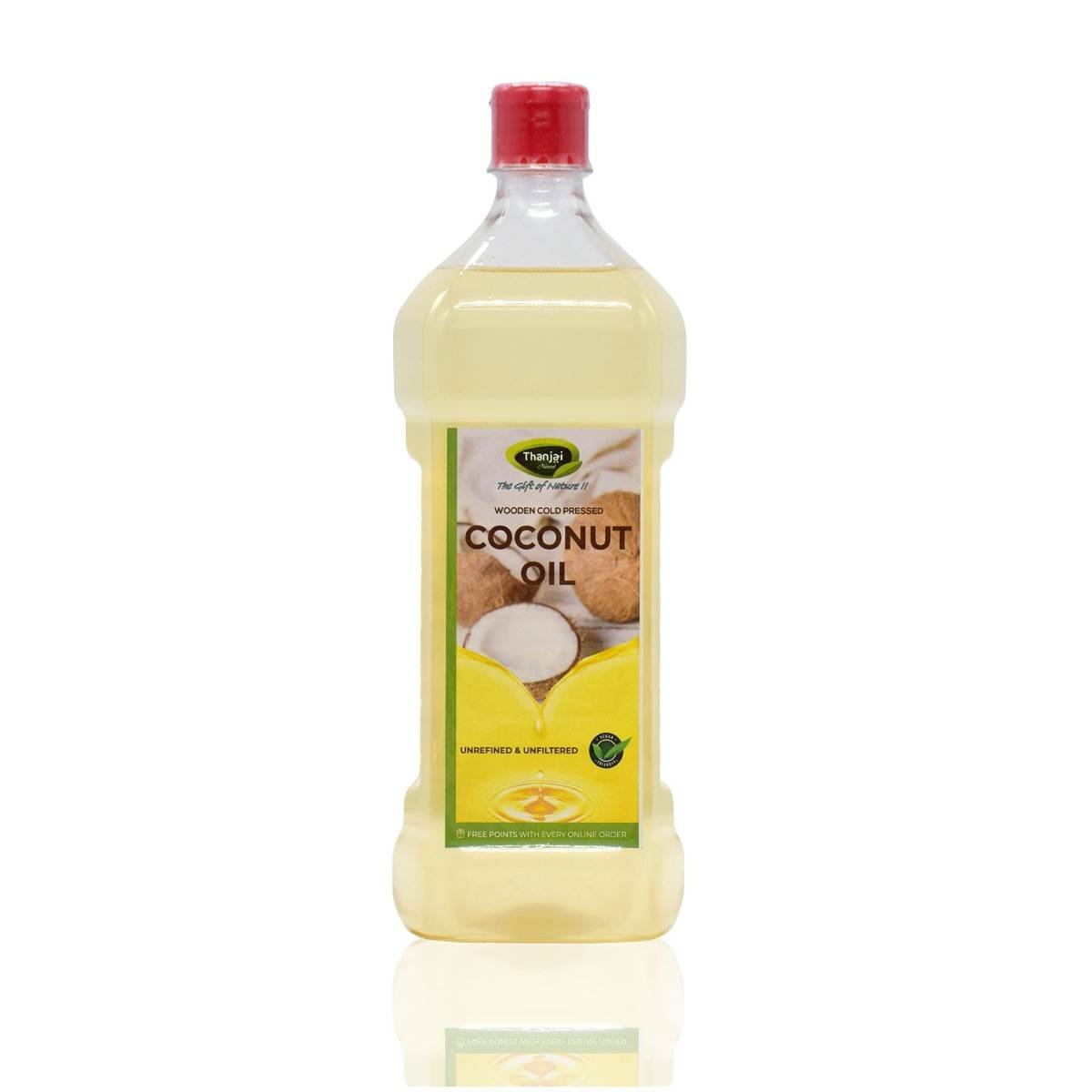 uk61jQGGhck-L-1.jpg Thanjai Natural 1L Virgin Wooden Cold Pressed Coconut Oil 100% Pure Natural - Cooking Oil, 1000ml - Fast UK Delivery - Image 1