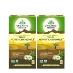 Organic India Tulsi 25 Tea Bag Pack of 2 (Honey Chamomile) - Fast UK Delivery