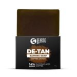 Beardo De-Tan Soap for Men, 75g | Tan Removal and Caffeine Face & Body Soap | Detan With Coffee & 4% Glycolic Acid | For Body & Face | Refreshing Fragrance | For All Skin Types - Fast UK Delivery