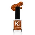 KINDED Nail Paint Long Lasting Lacquer Nail Art Nail Polish Enamel Nail Polish Glitter Topper Coat for Girls Women (9 ml, Glittery Finish, Shade 42 Sparkle Sun) - Fast UK Delivery