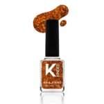KINDED Nail Paint Long Lasting Lacquer Nail Art Nail Polish Enamel Nail Polish Glitter Topper Coat for Girls Women (9 ml, Glittery Finish, Shade 42 Sparkle Sun) - Fast UK Delivery