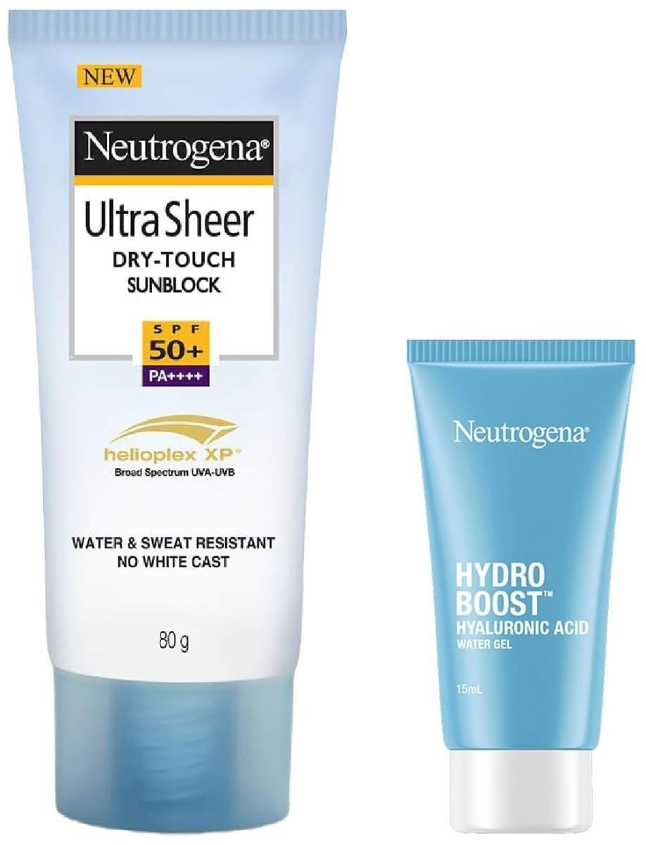 uk61jqmP2B4L-1.jpg Neutrogena Hydro Boost Hyaluronic Acid Hydrating Gel & Ultrasheer Sunscreen For All Skin Types Spf 50+, Pack Of 1 - Fast UK Delivery - Image 1