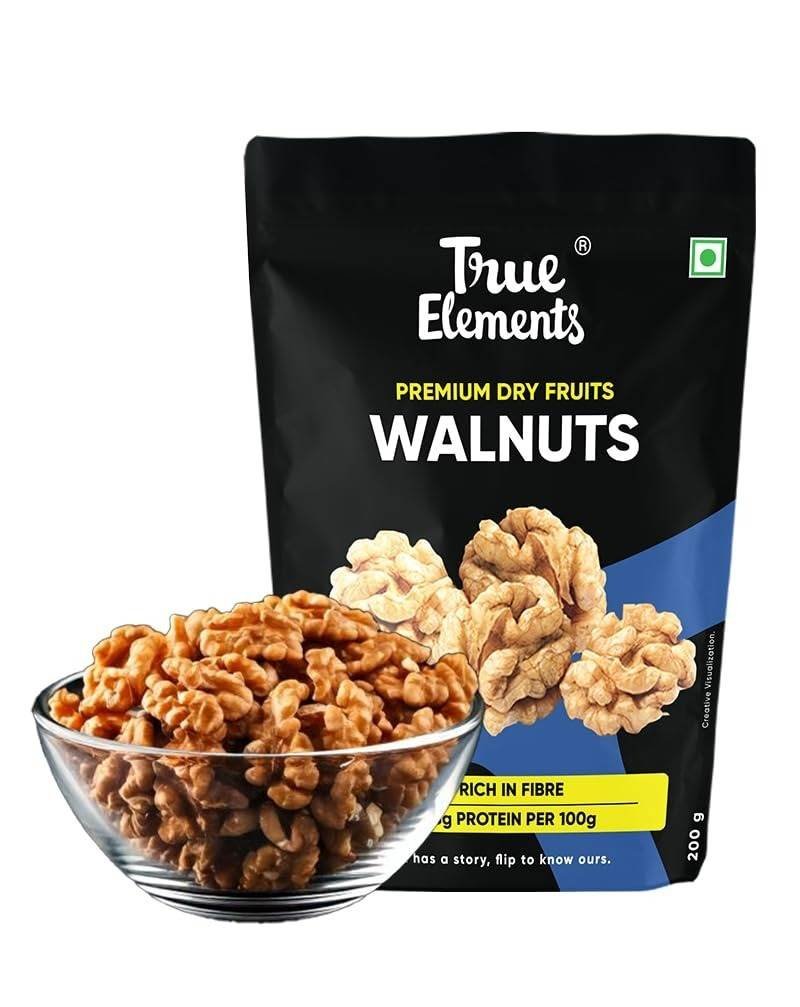 uk61k45XBARKL-1.jpg True Elements Walnuts Kernels 200g - 100% Clean and Natural Akhrot | Walnuts without Shell | Premium Dry Fruits for Healthy Diet - Fast UK Delivery - Image 1