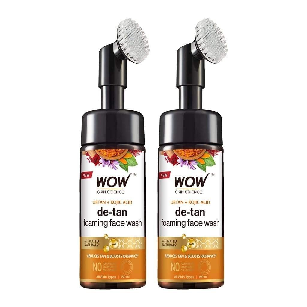 uk61kBvjyS1NL-1-1.jpg WOW Skin Science Ubtan Foaming Face Wash|Built in Brush for Deep Cleansing|Turmeric & Saffron|All Skin Types|Bright, Clear Skin|Paraben & Sulphates Free| Face Wash for Women & Men|150 ml|Pack of 2 - Fast UK Delivery - Image 1