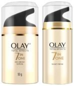 Olay Night Cream Total Effects 7 in 1, Anti-Ageing Moisturiser, 50g & Olay Day Cream Total Effects 7 in 1, Anti-Ageing Moisturiser, 50g - Fast UK Delivery