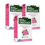 INDUS VALLEY Bio Organic 100% Pure and Organic Rose Petals Powder | Rosa indica- for Skin Care, enriched with Vitamin A and C and regenerate skin cells, glowing and healthy - (100g*3-300g)) - Fast UK Delivery