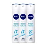 Nivea Female Fresh Natural Deodorant Spray , 150Ml (Pack Of 3) - Fast UK Delivery