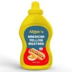 Abbie's American Yellow Mustard, 397 g Squeeze Table Top Bottle - Fast UK Delivery