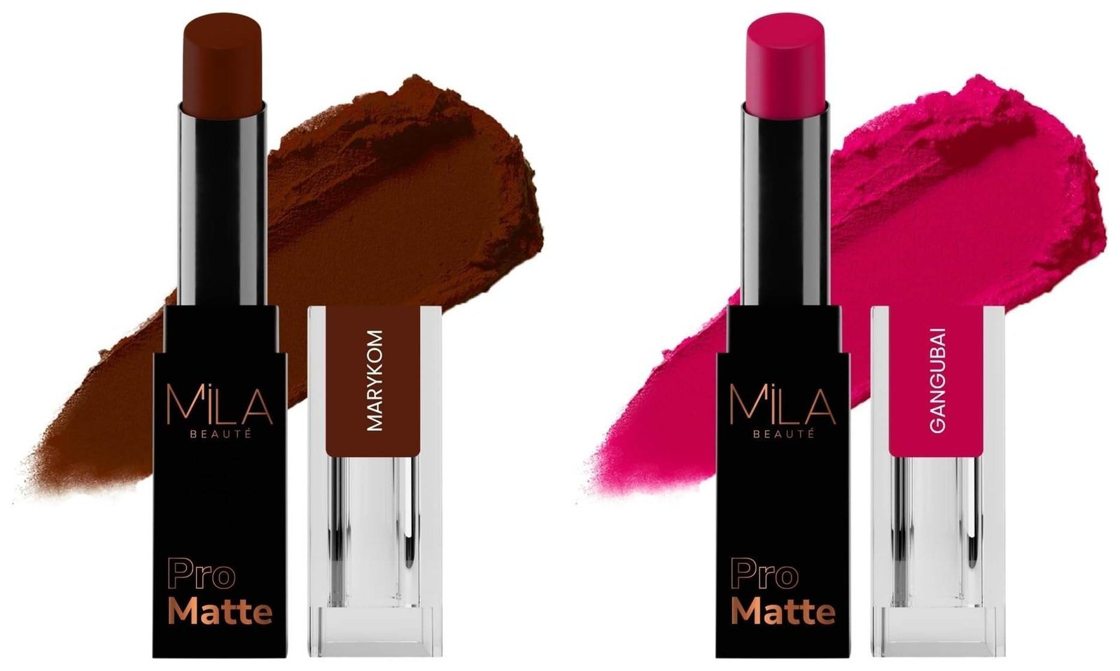 uk61lfJVdNfIL-1-1.jpg MILA Beaute Pro Matte Lipstick | Creamy Matte Lipstick | Shade - Gangubai, 4.2g Pro Matte Lipstick | Creamy Matte Lipstick | Shade - Marykom, 4.2g - Fast UK Delivery - Image 1