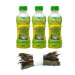 BourNeel's Soursop Pack of 2 (3 Soursop Fruit Juice 250ml + 50 Soursop Dry Leaves) | Graviola Laxman Phal Fruit Pulpy Juice Drink & Soursop Dry Leaves for Soursop Kadha Tea | High Vitamin C | - Fast UK Delivery