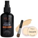 MILA Beaute Makeup Fixer |Makeup Setting Spray | Dermatalogically Tested 75ml Conceal It Pot Concealer For Face Makeup | Shade - (Rich Vanilla, 4g) - Fast UK Delivery