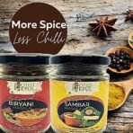 Rooted Peepul Artisanal Biryani Masala & Sambar Masala Combo | Less Chilli More Spice| (75g X 2) - Fast UK Delivery - Image 3