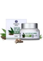 Ayouthveda Hemp Seed Anti-Wrinkle & Anti-Aging Cream|With goodness of Basil, Lavender & Sandalwood Oil |Helps in Skin Nourishment | Deep Hydration (Pack of 1; 50g each) - Fast UK Delivery