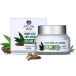 Ayouthveda Hemp Seed Anti-Wrinkle & Anti-Aging Cream|With goodness of Basil, Lavender & Sandalwood Oil |Helps in Skin Nourishment | Deep Hydration (Pack of 1; 50g each) - Fast UK Delivery